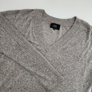 Anthropologie COA Gray Speckled V-Neck Long Sleeve Sweater Womens Size‎ S